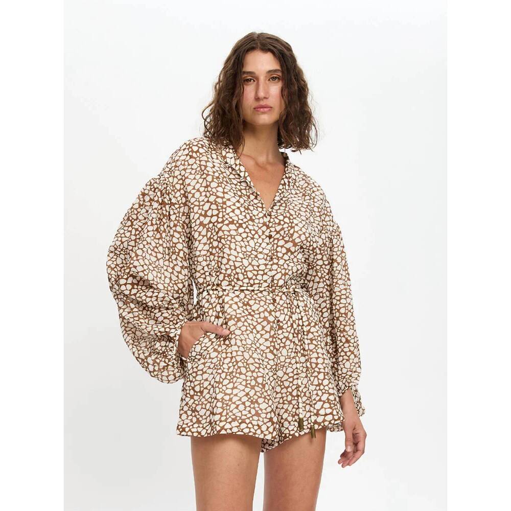 NEW KIVARI solara playsuit in brown